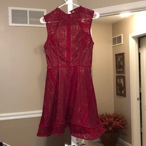 Burgundy Lace cocktail dress